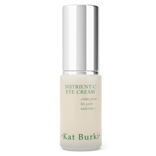 Kat Burki 8% Stabilized Vitamin C Eye Cream with Caffeine Dark Circle Reducing & Depuffing Eye Area Treatment 0.5 Fl Oz