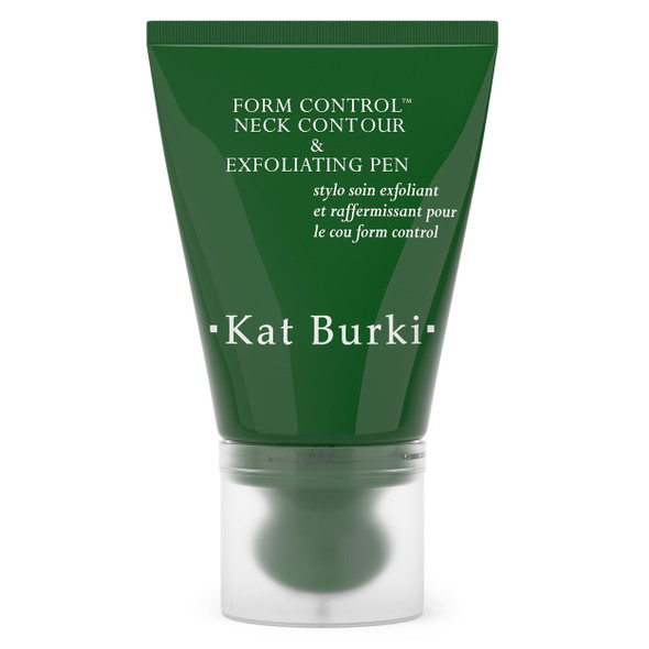 KAT BURKI Form Control Neck Contour & Exfoliating Pen Exfoliating Serum with 5% Stabilized Vitamin C Pumpkin & Papaya Enzymes Marine Collagen & Irish Sea Moss 3.4 Fl Oz