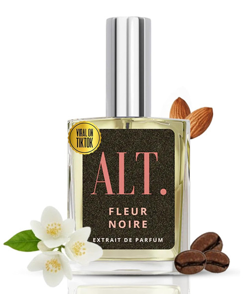 ALT. FRAGRANCES Fleur Noire - Inspired by Black Opium Perfume for Women, Extrait de Parfum, Long Lasting Fragrance with Coffee, Jasmine & Vanilla Notes, 60ml
