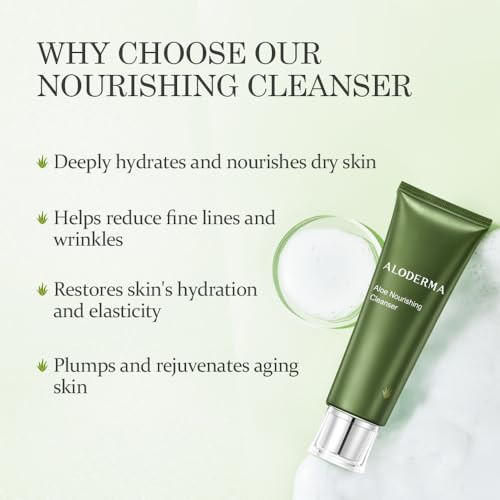 Aloderma Essential Aloe Firming & Rejuvenating Skin Care Set - 4 Pieces - Gel Cleanser Toner Cream