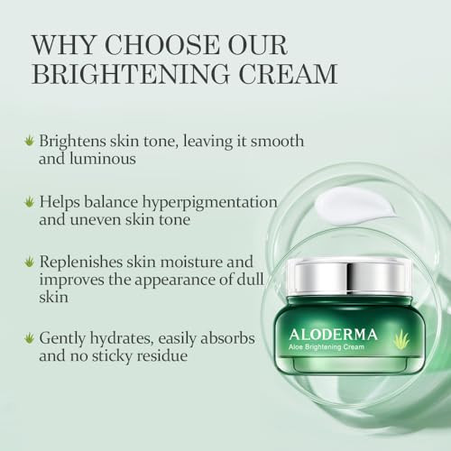 Aloderma Signature Aloe Brightening Set - 5 Pieces - Gel Cleanser Toner Serum Cream