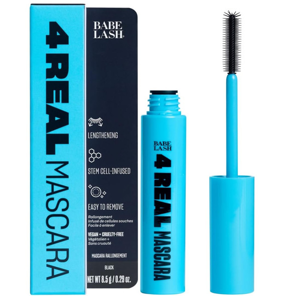 Babe Original 4 Real Mascara Black For Volume Length And Lift In Eyelashes Defined & Flutterly Look Vegan & Cruelty-Free