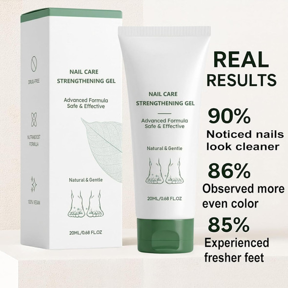 Beuifvo Nail Fungus Treatment Gel Natural Nail Repair Care Gel Nail Oil For Growth & Strength Nail Growth Serum Strengthening Cuticle Serum - 2Pcs