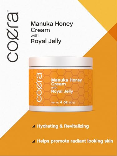 Coera Manuka Honey Cream | With Royal Jelly | 4Oz | Hydrating Moisturizer For Face & Skin | Free Of Parabens Sls & Fragrances | Packaging May Vary