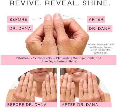 Dr. Dana Beauty Dr. Dana Nail Buffing Block Set - Gently Smooth Shine And File Natural Nails With Professional Buffer (3 Sided Grit) - Also Includes Grits - Ideal For Fingernail & Toe