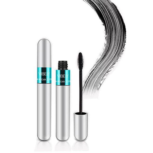 Kunshnbei 2 Pack 2 In 1 5X Longer Washable Mascara 4D Silk Fiber Lash For Vibely Mascara No Clumping Long-Lasting Black