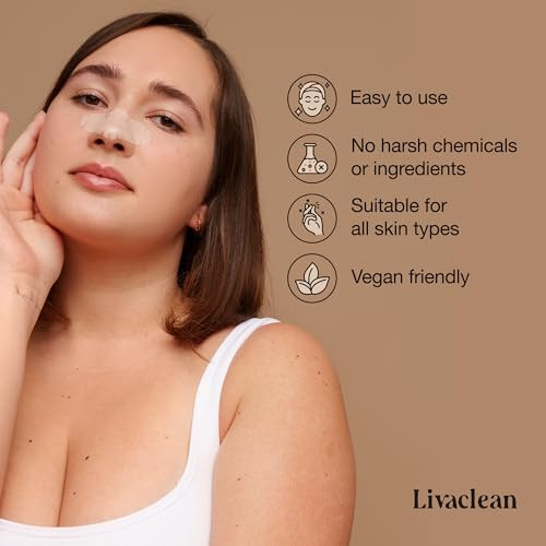 Livaclean 20 Ct Nose Pore Strips Nose Pimple Patch & Hydrocolloid Pore Patches For Pimples Oil & Clogged Pores Acne Strips Pimple Patch For Face & Skin Care