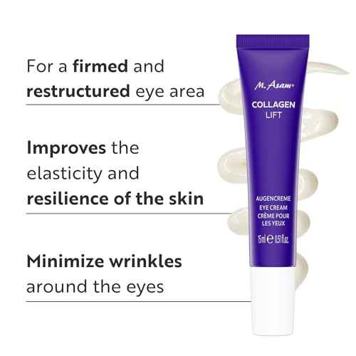 M. Asam Collagen Lift Eye Cream (15Ml) Anti Aging Skincare For Wrinkles And Fine Lines Vegan Under Eye Cream For Mature Skin Caffeine Treatment For Firmness And Hydration Skincare Essential