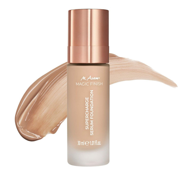 M. Asam Magic Finish Supercharge Serum Foundation Soft Ivory (1.01 Fl Oz) - Moisturizing Make Up & Firming Face Serum In One Anti-Aging Cc Cream With Optimal Coverage & Hyaluronic Acid