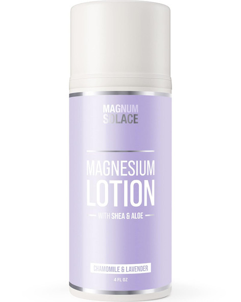 Magnum Solace Magnesium Lotion With Aloe & Shea Apply To Legs Alternative To Topical Magnesium Cream