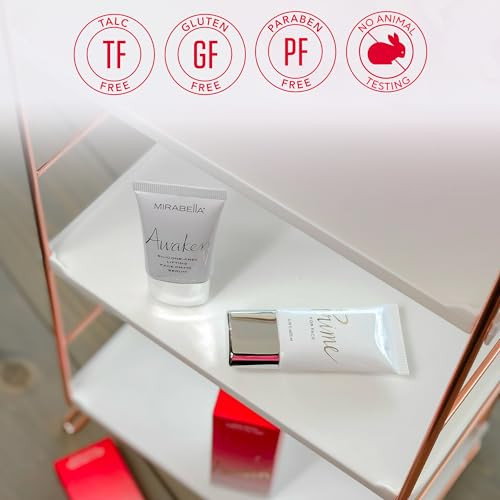 Mirabella Lightweight Complexion Perfecting Makeup Face Primer Awaken By Beauty - Silicone-Free Flawless Base Facial Primer Serum For Foundation & Makeup - Paraben & Gluten-Free - 25.5Ml/0.86 Fl.Oz.