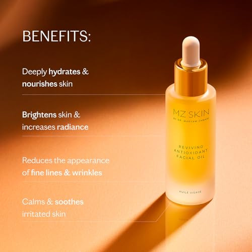 Mz Skin By Maryam Zamani Md Mz Skin Reviving Antioxidant Facial Oil 1.01 Fl Oz | Omega-Rich Seed Oils Mastic Tree & Phytocannabinoid Complex | Nourishes Firms & Calms