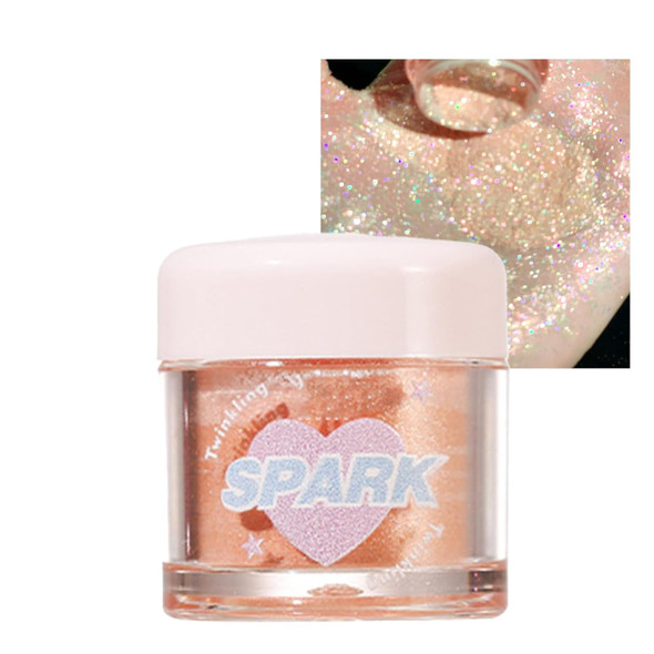 Okerker Gold Glitter Eyeshadow Loose Powder Crystals Eye Face Glitter Korean Makeup Eye Shadow Sparkle Shimmer Highlighter Makeup#28