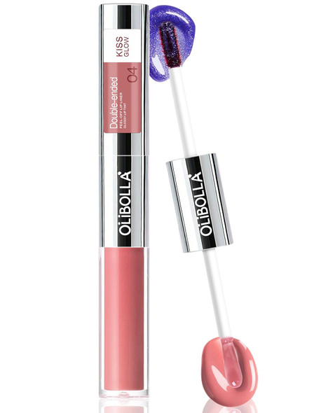 Okerker 2-In-1 Peel Off Lip Liner & Liquid Lipstick Gloss | Long-Lasting Matte Lip Stain & Hydrating Shine | Waterproof Plumping Transfer-Proof Lip Tint For All Skin Types 04