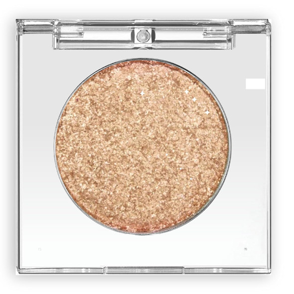 Okerker Shimmer Glitter Eyeshadow Palette Korean Eye Glitter Makeup Ultra-Blendable Sparkle Silver Champagne Gold Eye Shadow Single Shade Metallic Pigmented Color