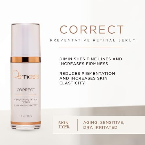 Osmosis Correct Preventative Retinal Facial Serum Collagen Booster For Youthful Radiant Skin For Aging Pigmented And Dry Skin 1 Fl Oz