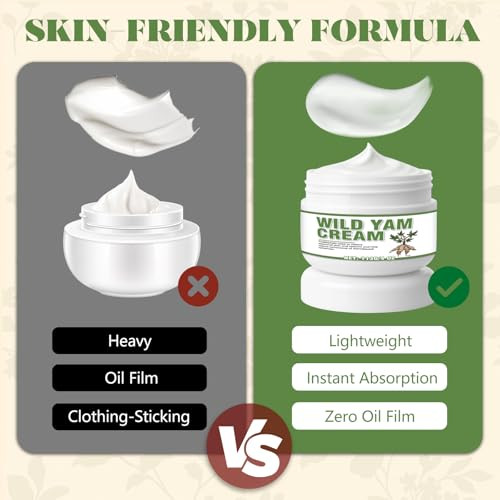 Paistely Wild Yam Cream For Hormone Blance Progesterone Cream For Women Supports Hormone Health Fertility and Menopause Comfort With A Powerful Natural Blend Natural 4 Oz