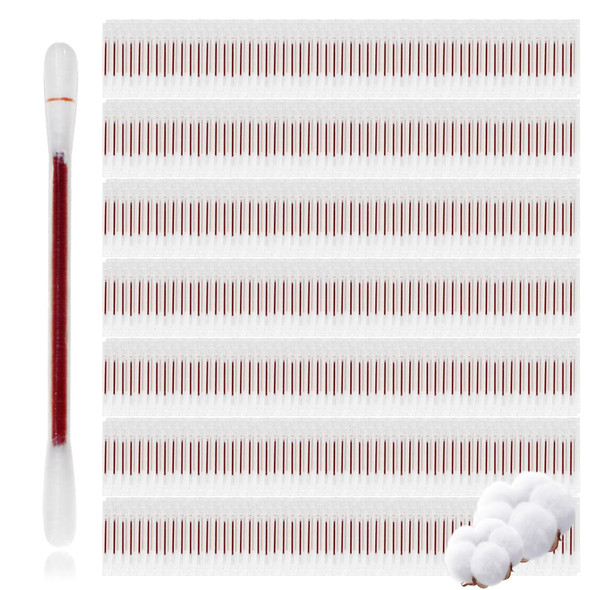 Rsqazq Disposable Iodine Cotton Swabs Individually Wrapped Medical Iodophor Swabsticks Bulk Povidone Wound Iodine Qtips Cotton Buds First Aid Kits For Nasal Ears Bruise Care Travel Outdoor (White 100)