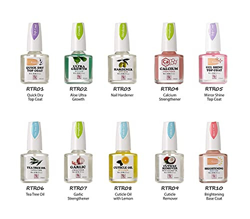 Ruby Kisses Nail Treatment Brightening Base Coat Strengthening Nail Care With Natural Plant & Fruit Extracts For Healthy Strong Nails