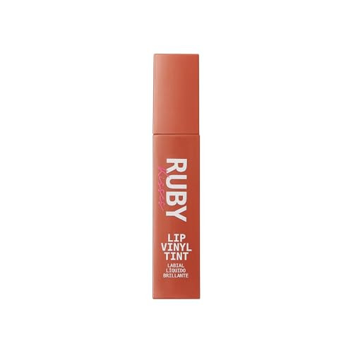 Ruby Kisses Lip Vinyl Tint - High-Pigment Transfer-Proof Smudge-Proof Liquid Lipstick Soft-Satin Shine Lightweight Makeup Long-Lasting Lip-Gloss Full Coverage Color (Brown Sugar 2.8Ml)