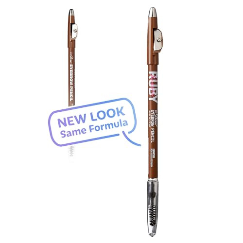 Ruby Kisses Gobrow Eyebrow Pencil Sharpenable Longwear Long Lasting Eyebrow Wooden Pencil For Natural-Looking Brows 3 Pack (Chocolate Brown)