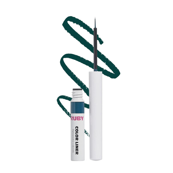 Ruby Kisses Color Liquid Eyeliner Water Resistant Long Lasting Eyeliner 3 Ml (0.10 Fl.Oz.) (White)
