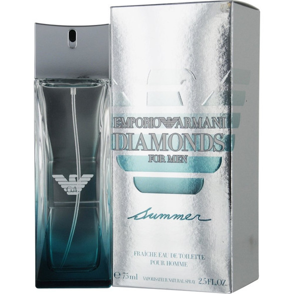 Giorgio Armani Emporio Armani Diamonds Summer Eau de Toilette Spray for Men, 2.5 Ounce