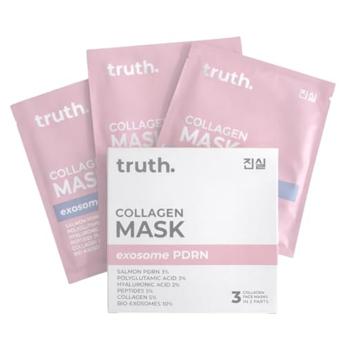 Truth Exosome Pdrn Collagen Mask With Salmon Pdrn 3% Polyglutamic Acid 3% Hyaluronic Acid 2% Peptides 5% Bio-Exosomes 10% Gel 3 Count