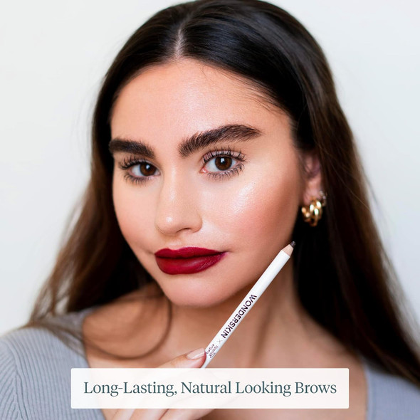 Wonderskin Eyebrow Pencil - Sharpenable Brow Pencil For Natural Looking Brows Brown Eye Makeup Long Lasting Eyebrow Pomade (Dark Brunette)