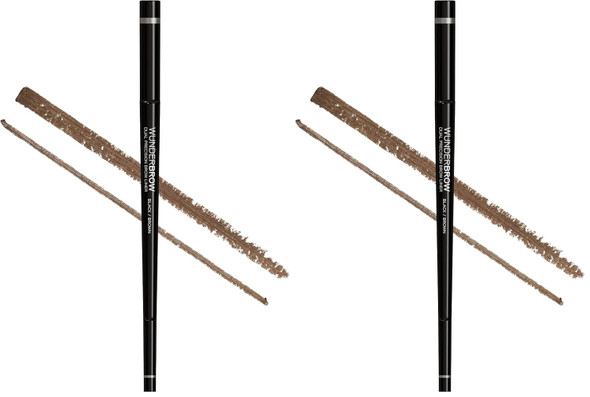 Wunderbrow Dual Precision Brow Liner Eyebrow Liner Pencil With Angled Tip And Ultra Fine Tip Dual Precision Brow Liner Eye Brow Make Up Color Black/Brown