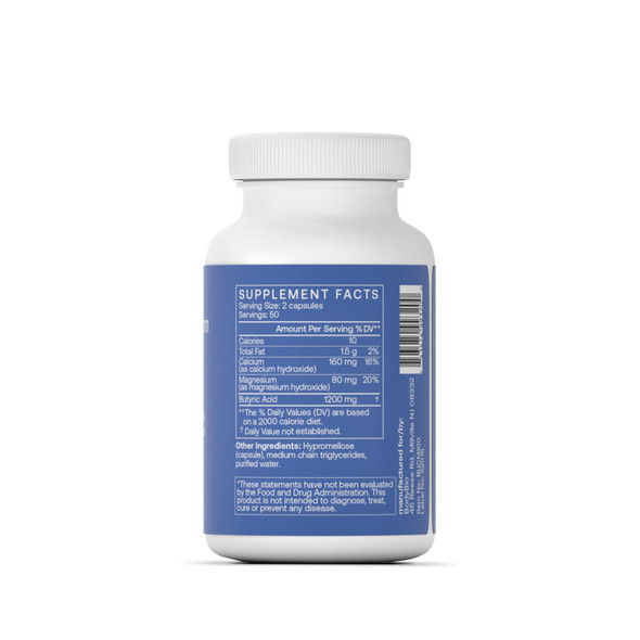 BodyBio Butyrate - Postbiotic for Gut Health Digestive Support Bloat Gas & Constipation Relief Leaky Gut Repair - Calcium Magnesium + Butyric Acid Supplement for GI Wellness - 100 Capsules
