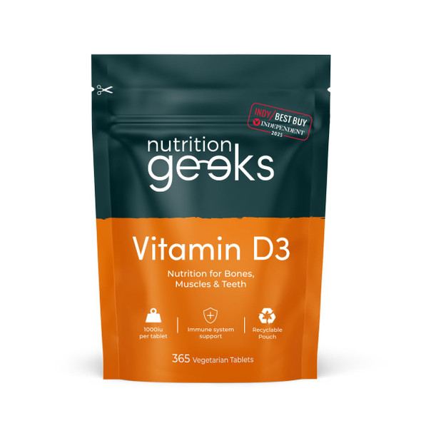 Vitamin D 1000iu - 1 Year Supply 365 Easy-Swallow Vitamin D Tablets Vegetarian D3 High Strength Immune Support Supplement - Awarded by The Independent UK