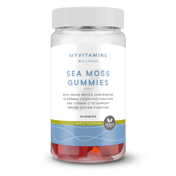 Myprotein Sea Moss Gummies | 350mg Sea Moss Extract | Supports Immune & Thyroid Function | Rich in Vitamin C D & Iodine | Apple Flavor | Vegan Non-GMO Supplement | 60 Gummies