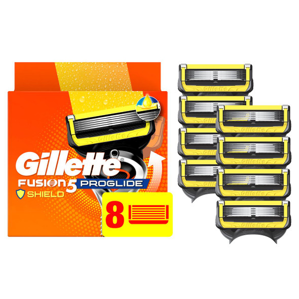 Gillette ProGlide Shield Razor Refills for Men - 8 Blade Refills: All Hair Types All Skin Types