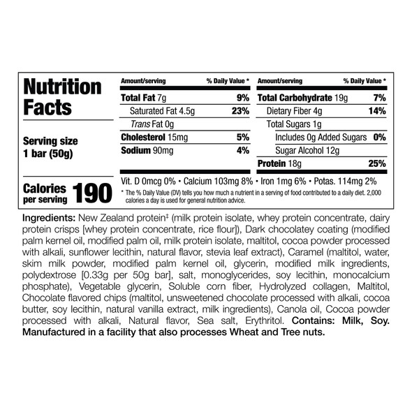 PERFECT SPORTS Diesel New Zealand Whey Protein Bars | Stevia Sweetened No Artificial Flavors | Low Sugar 18g Protein | 12 Pack Triple Rich Chocolate