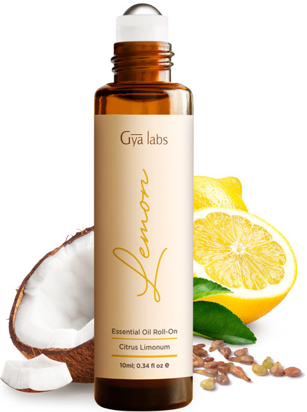 Gya Labs Lemon Essential Oil Roll On - 0.34 Fl Oz