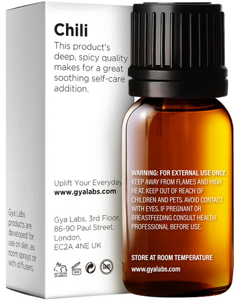 Gya Labs Chili Essential Oil - 0.34 Fl Oz - for Hair Skin Diffuser Aromatherapy & DIY Candle Making Scent