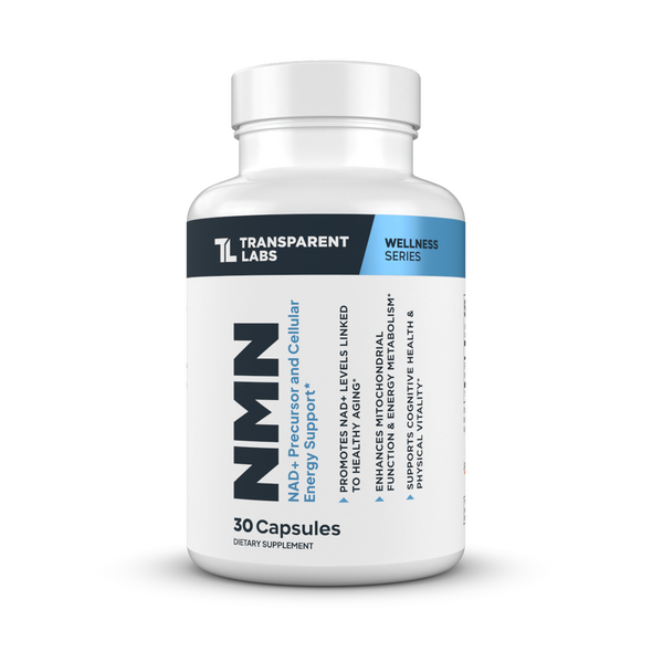 Transparent Labs NMN Supplement for NAD+ & Cellular Energy 30 Capsules