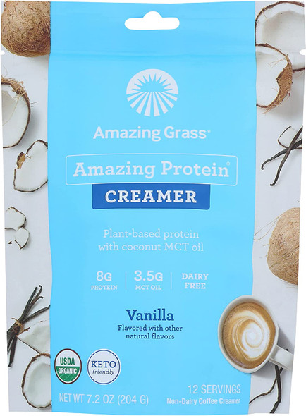 Amazing Grass Organic Vanilla Amazing Protein Creamer, 7.2 OZ