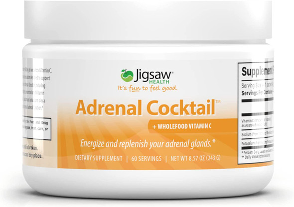 Jigsaw Health Adrenal Cocktail With Whole-Food Vitamin C, 60 Servings