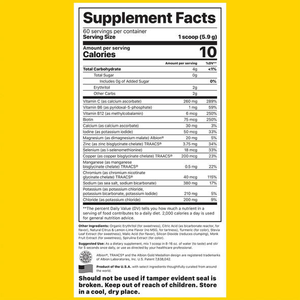 Jigsaw Health Electrolyte Supreme Jar, Lemon Lime, 60 Servings