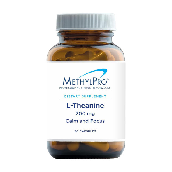 MethylPro L-Theanine 200mg - L Theanine Supplement with Glycine for Calm Energy and Focus Amino Acid for Sleep Support and Healthy Stress Response - 90 Capsules