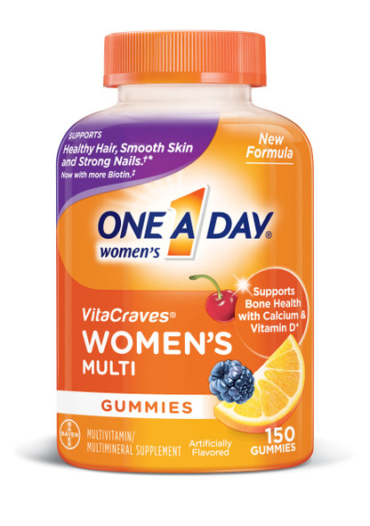 One A Day Women’s Multivitamin Supplement with Vitamins A C E B1 B2 B6 B12 Biotin Calcium and Vitamin D 150 count