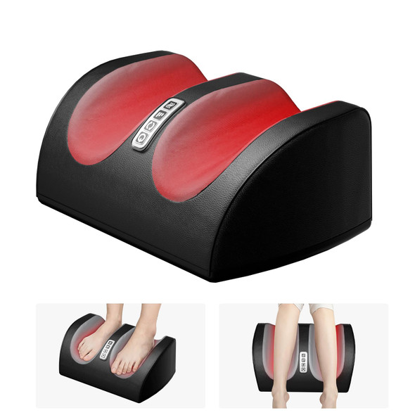 LINGTENG Shiatsu Foot Massager with Heat FSA Eligible HSA Foot Massager for Foot Massage and Calf Massage Foot and Calf Massager with Roller Gifts for Mom & Dad Fathers & Mothers Day Gifts