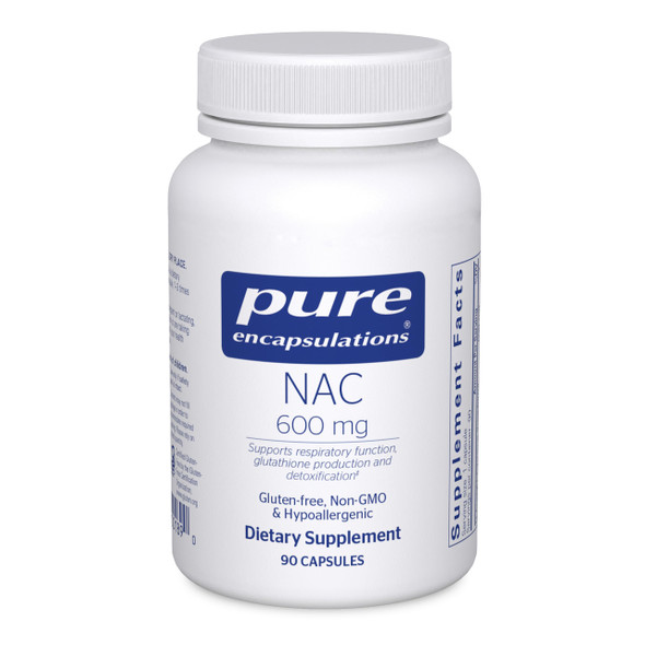Pure Encapsulations NAC 600 mg - N-Acetyl Cysteine NAC Supplement for Lung Health & Immune Support Liver Support & Antioxidants - with Freeform N-Acetyl-L-Cysteine - 90 Capsules