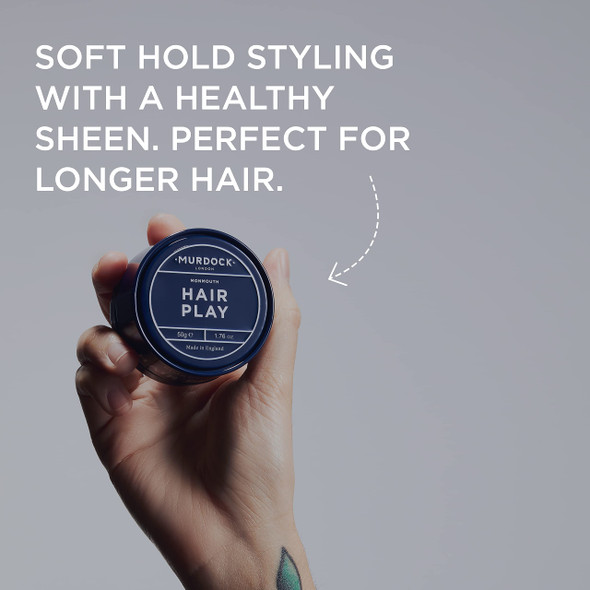 Murdock London Hair Play  Healthy Natural Finish  Kaolin and  Provitamin B5  Made in England  1.76 oz
