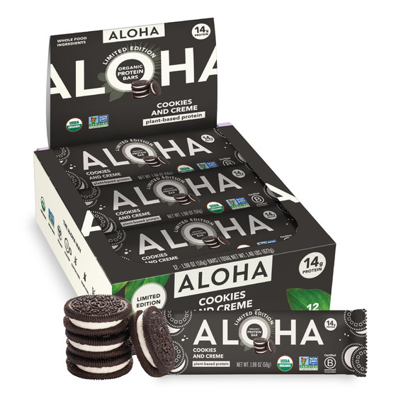ALOHA Organic Plant Based Protein Bars - Chocolate Cher | Buy at