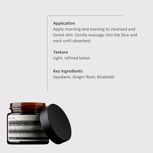 Aesop Seeking Silence Facial Cream | Lightweight Moisturizer Suited For Sensitive Skin | Formulated With Squalene To Soothe Skin And Reduce Redness 2.1 Oz
