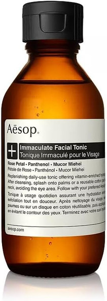 Aesop Immaculate Facial Tonic | Vitamin-Rich Hyrdating Gentle Exfoliant | For Refined Skin Texture 3.3 Fl Oz