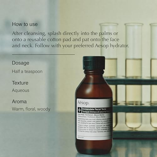 Aesop Immaculate Facial Tonic | Vitamin-Rich Hyrdating Gentle Exfoliant | For Refined Skin Texture 3.3 Fl Oz